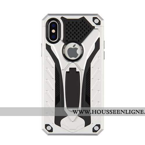 Étui iPhone Xs Max Protection Incassable Coque Noir Support Armure Faire Du Vélo