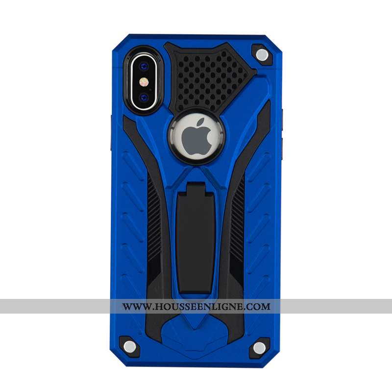 Étui iPhone Xs Max Protection Incassable Coque Noir Support Armure Faire Du Vélo