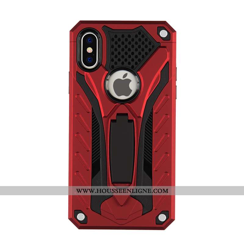 Étui iPhone Xs Max Protection Incassable Coque Noir Support Armure Faire Du Vélo