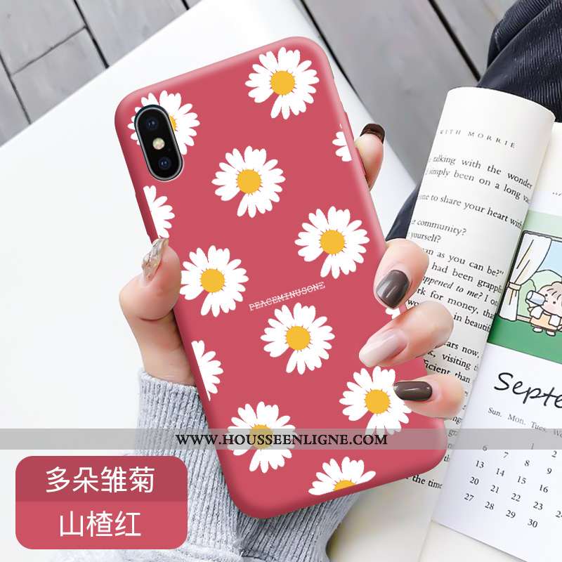 Étui iPhone Xs Max Protection Personnalité Tout Compris Coque Net Rouge Mode Créatif