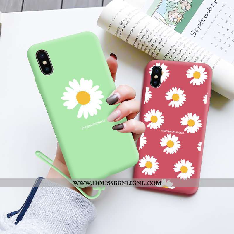 Étui iPhone Xs Max Protection Personnalité Tout Compris Coque Net Rouge Mode Créatif