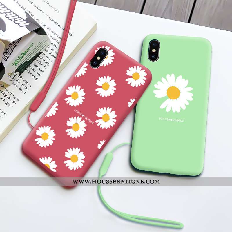 Étui iPhone Xs Max Protection Personnalité Tout Compris Coque Net Rouge Mode Créatif
