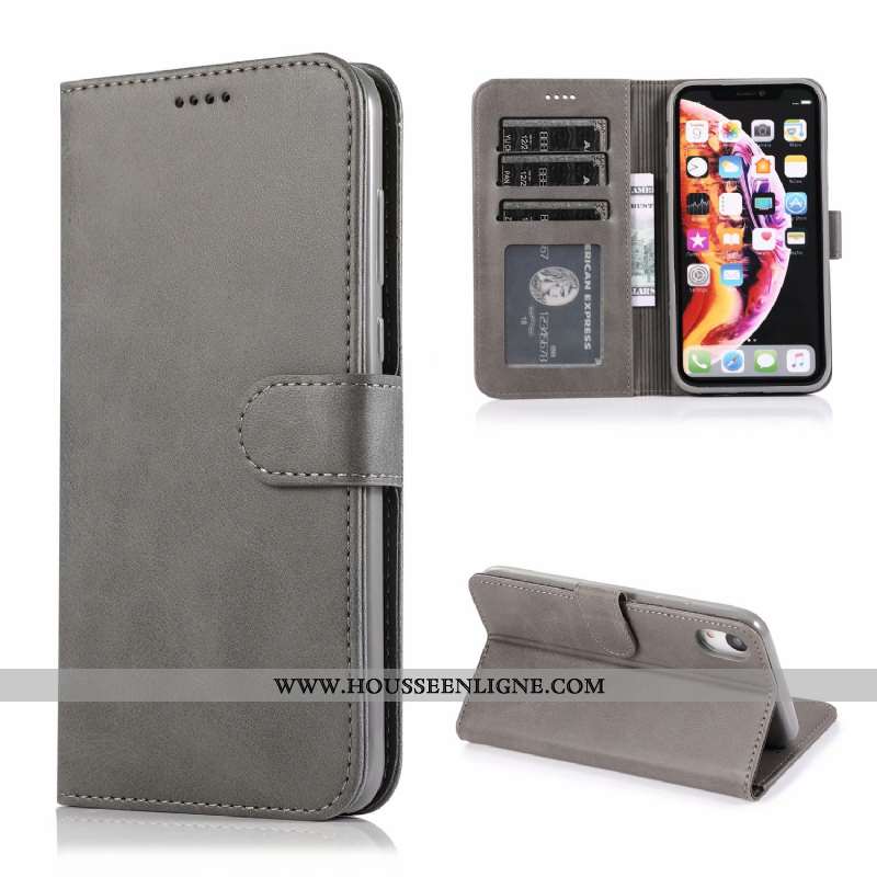 Étui iPhone Xs Max Protection Portefeuille Nouveau Téléphone Portable Cuir Tout Compris Coque Marron