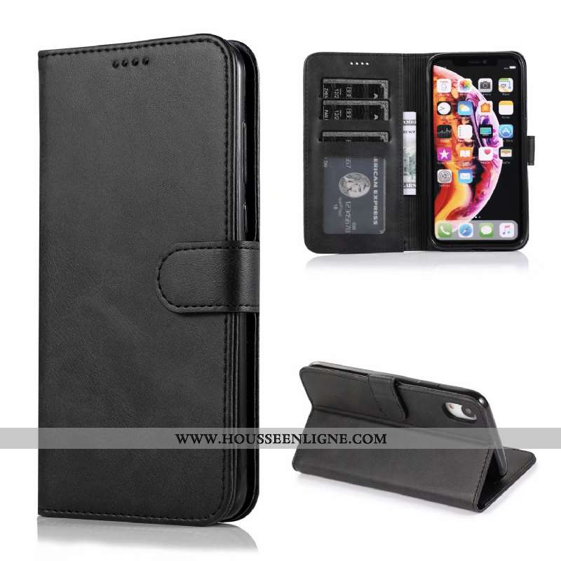 Étui iPhone Xs Max Protection Portefeuille Nouveau Téléphone Portable Cuir Tout Compris Coque Marron