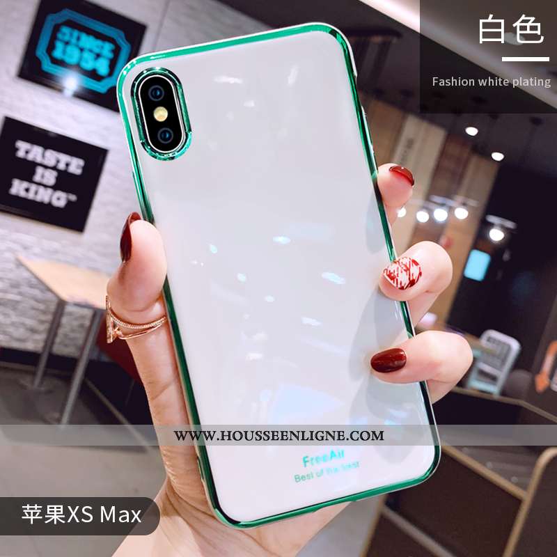 Étui iPhone Xs Max Tendance Légère Fluide Doux Clair Coque Luxe Silicone Blanche