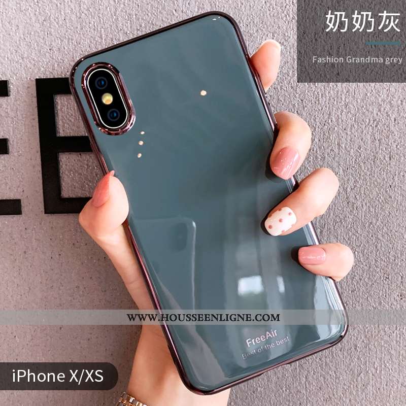 Étui iPhone Xs Max Tendance Légère Fluide Doux Clair Coque Luxe Silicone Blanche