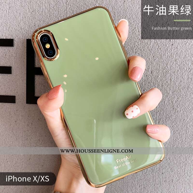 Étui iPhone Xs Max Tendance Légère Fluide Doux Clair Coque Luxe Silicone Blanche