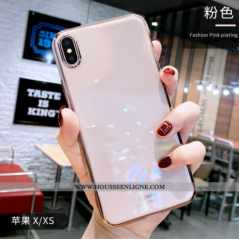 Étui iPhone Xs Max Tendance Légère Fluide Doux Clair Coque Luxe Silicone Blanche