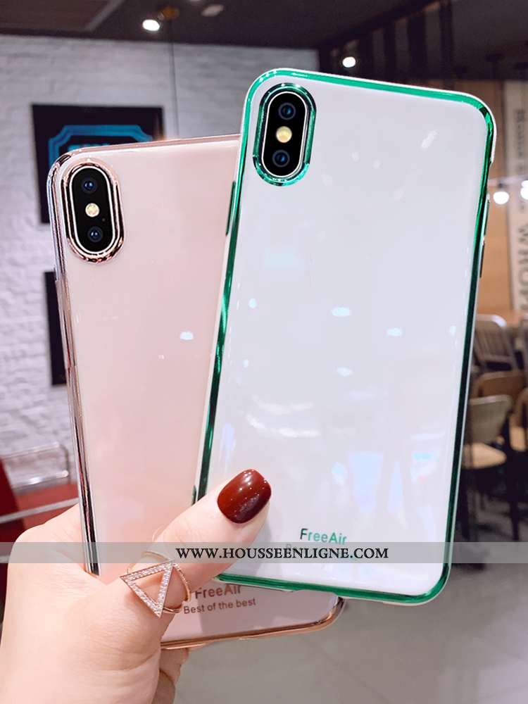 Étui iPhone Xs Max Tendance Légère Fluide Doux Clair Coque Luxe Silicone Blanche