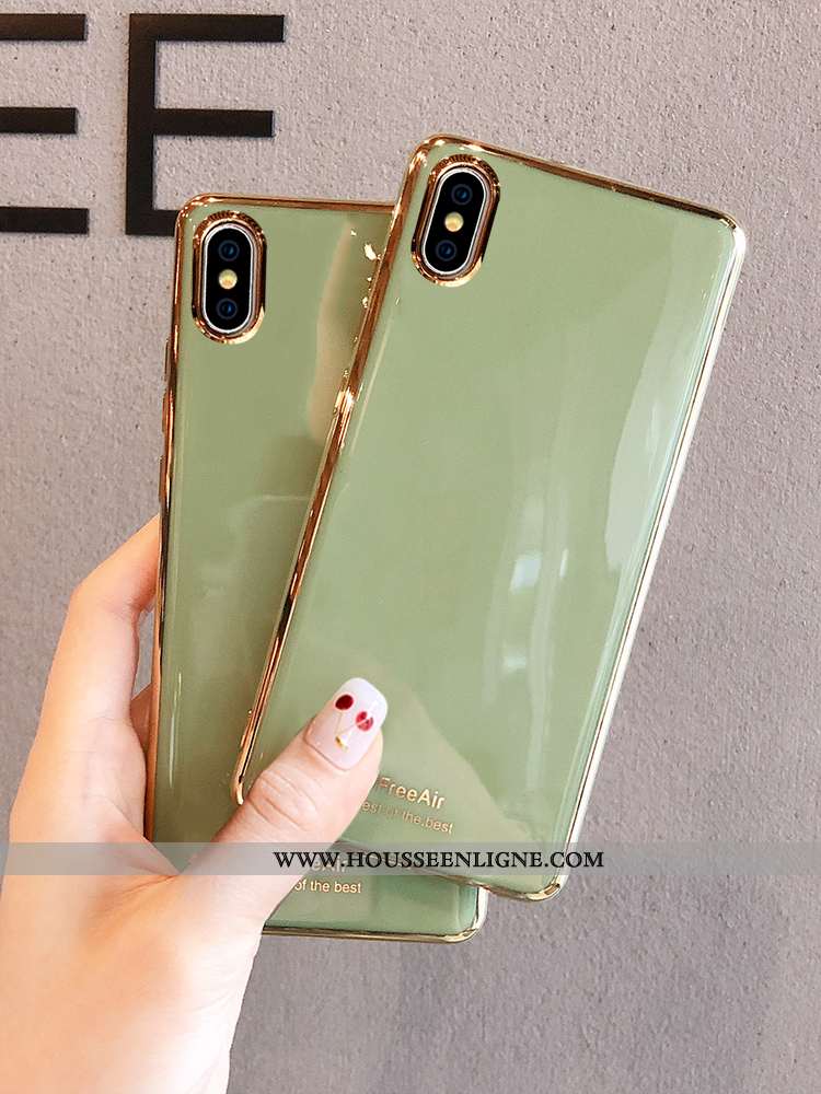 Étui iPhone Xs Max Tendance Légère Fluide Doux Clair Coque Luxe Silicone Blanche
