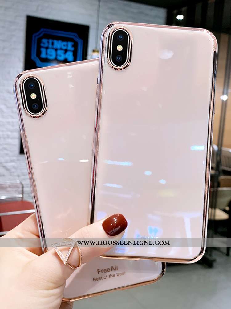 Étui iPhone Xs Max Tendance Légère Fluide Doux Clair Coque Luxe Silicone Blanche