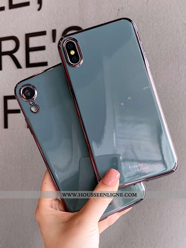 Étui iPhone Xs Max Tendance Légère Fluide Doux Clair Coque Luxe Silicone Blanche