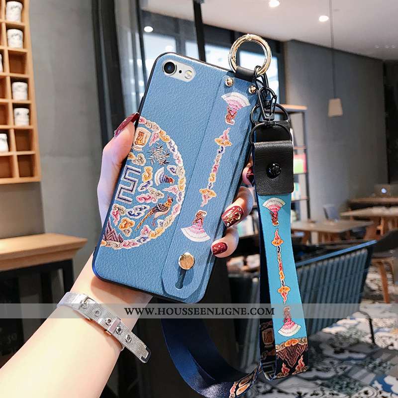Étui iPhone Xs Max Vintage Ornements Suspendus Téléphone Portable Palais Luxe Style Chinois Gaufrage