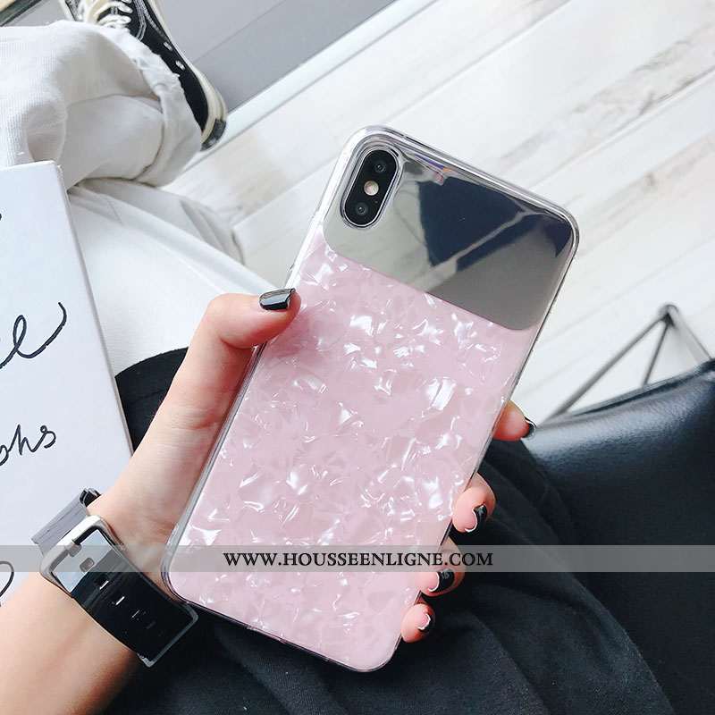 Étui iPhone Xs Modèle Fleurie Coquille Coque Téléphone Portable Blanc Blanche