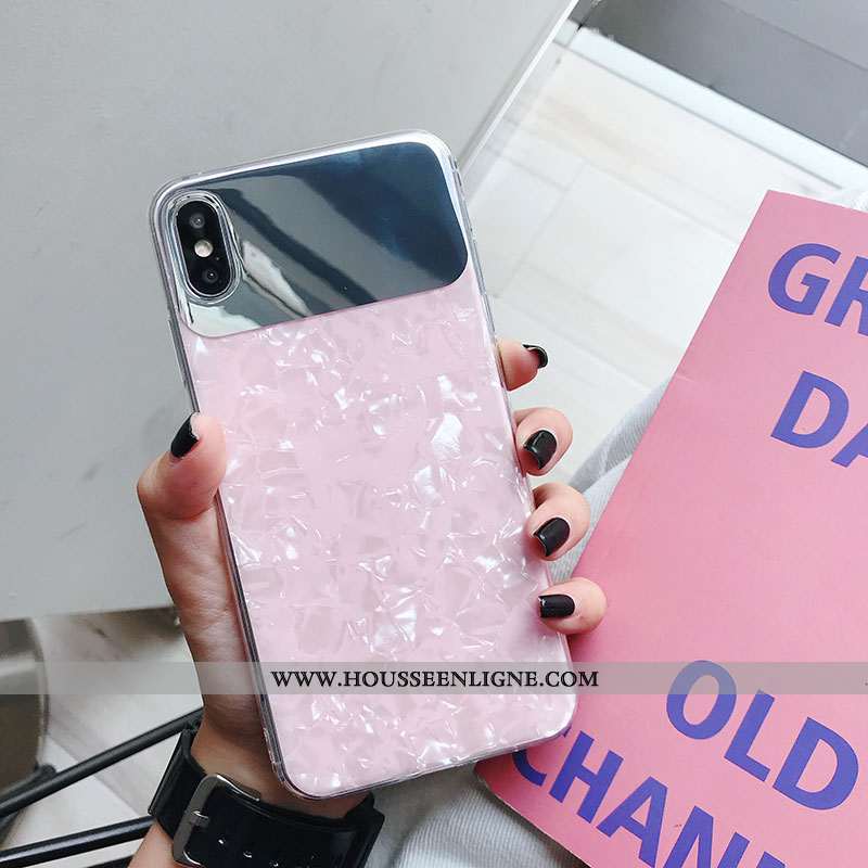 Étui iPhone Xs Modèle Fleurie Coquille Coque Téléphone Portable Blanc Blanche
