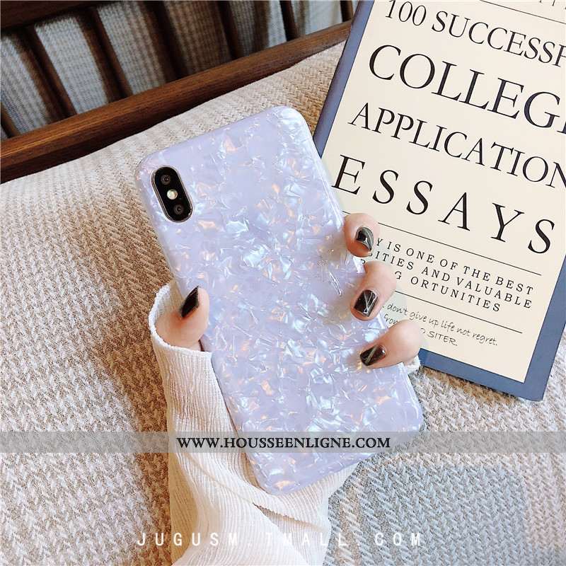 Étui iPhone Xs Modèle Fleurie Fluide Doux Tout Compris Téléphone Portable Silicone Rose Noir