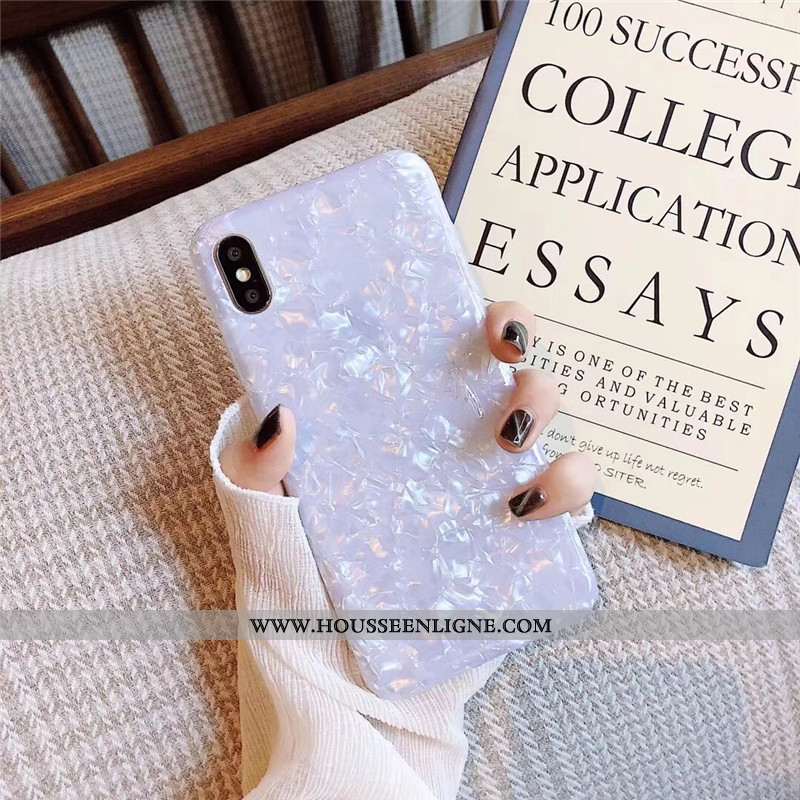Étui iPhone Xs Modèle Fleurie Fluide Doux Tout Compris Téléphone Portable Silicone Rose Noir