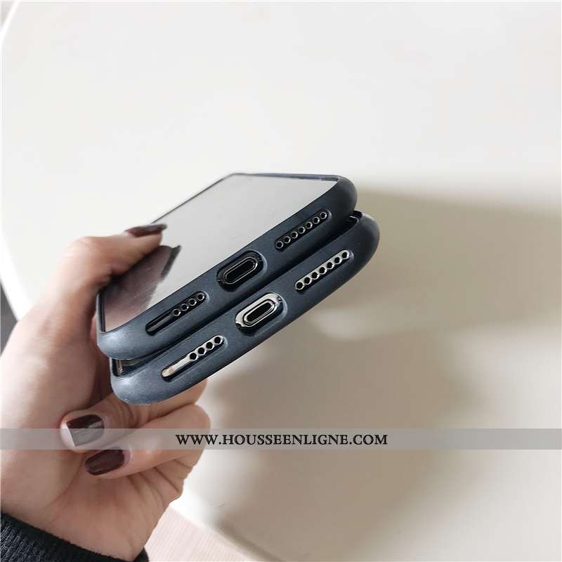 Étui iPhone Xs Silicone Personnalité Téléphone Portable Bleu Jaune Coque