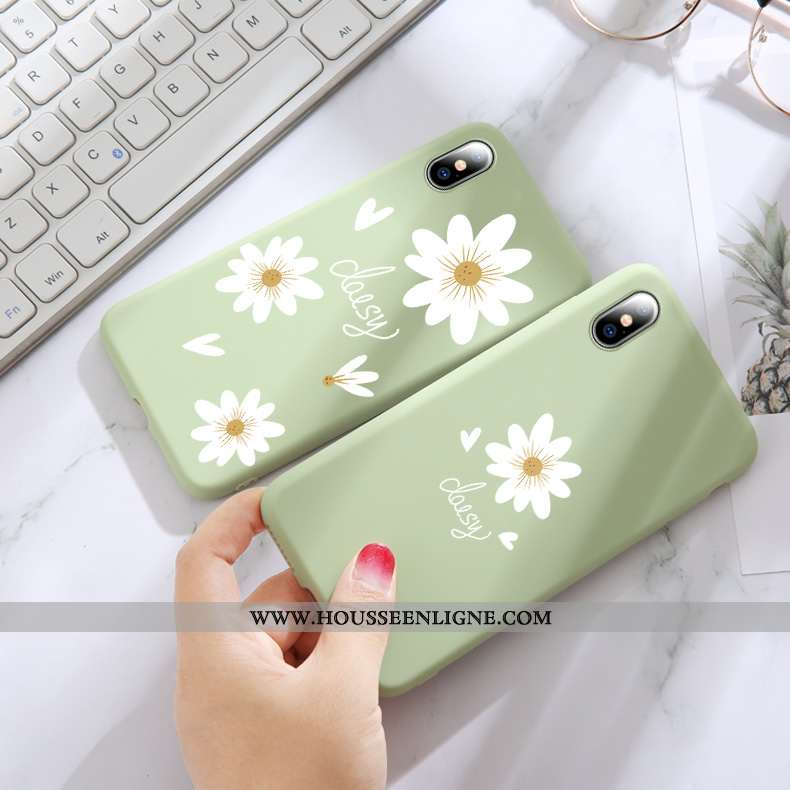 Étui iPhone Xs Silicone Protection Incassable Personnalité Tout Compris Tendance Verte