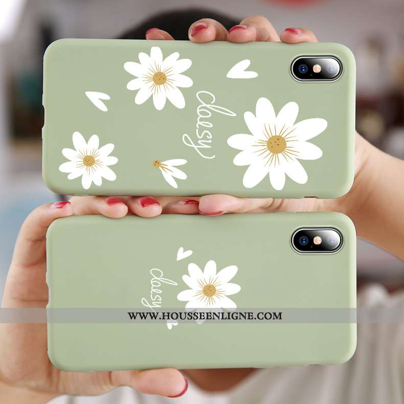 Étui iPhone Xs Silicone Protection Incassable Personnalité Tout Compris Tendance Verte
