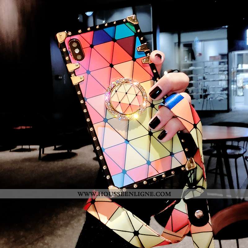 Étui iPhone Xs Tendance Silicone Tout Compris Personnalité Net Rouge Incassable Luxe Bleu