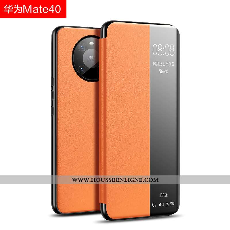 Coque Huawei Mate 40 Légère Cuir Noir Ultra Tout Compris Étui Protection