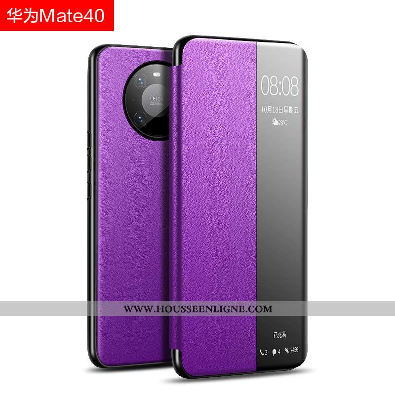 Coque Huawei Mate 40 Légère Cuir Noir Ultra Tout Compris Étui Protection