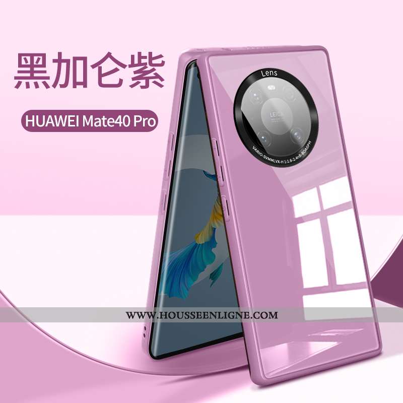 Coque Huawei Mate 40 Pro Légère Silicone Nouveau Ultra Protection Verre Tout Compris Violet