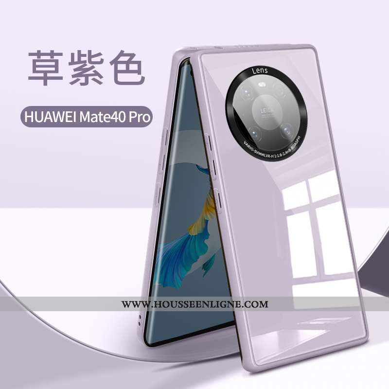 Coque Huawei Mate 40 Pro Légère Silicone Nouveau Ultra Protection Verre Tout Compris Violet
