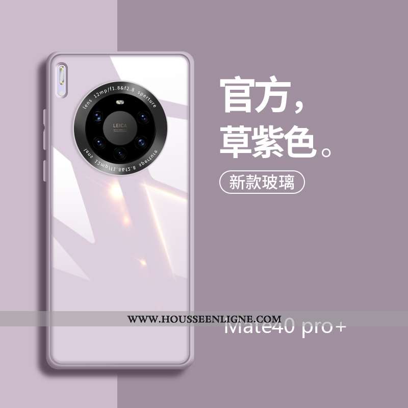 Coque Huawei Mate 40 Pro+ Légère Verre Nouveau Ultra Luxe Téléphone Portable Rose