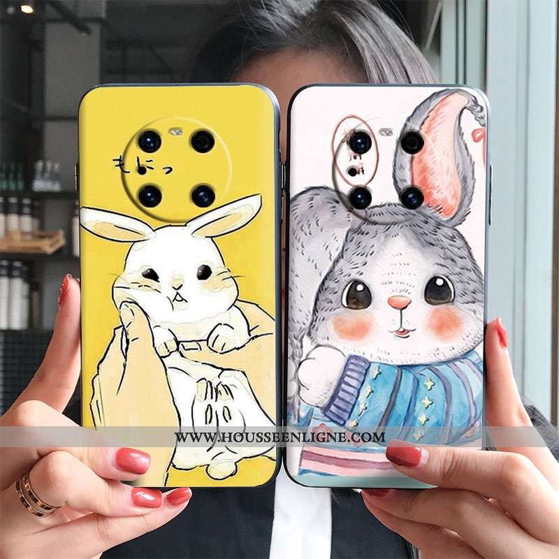 Coque Huawei Mate 40 Pro Protection Ornements Suspendus Dessin Animé Lapin Incassable Cœur Tout Comp