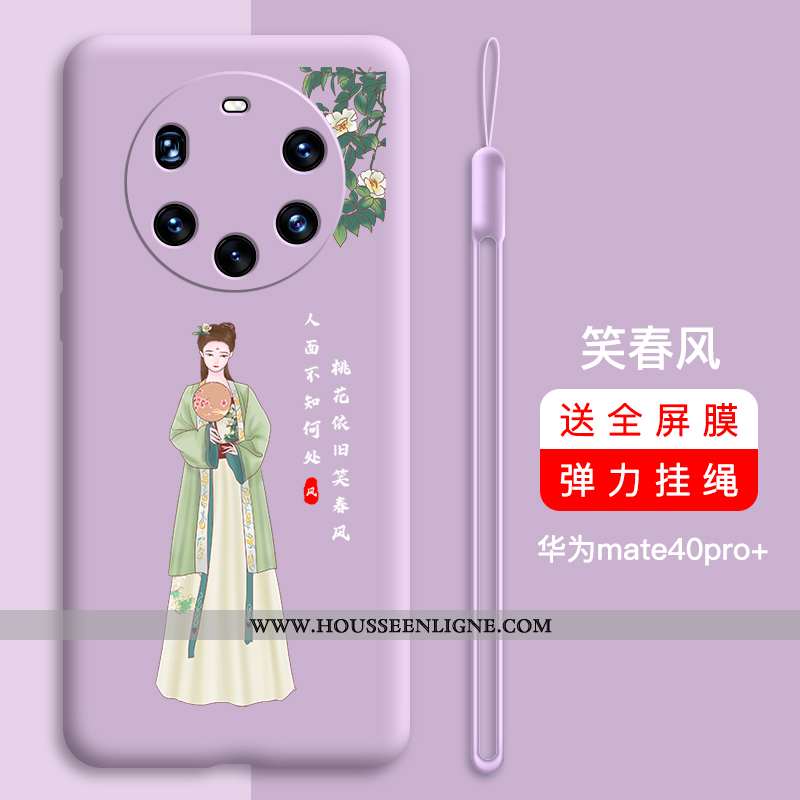 Coque Huawei Mate 40 Pro+ Protection Personnalité Net Rouge Nouveau Étui Incassable Silicone