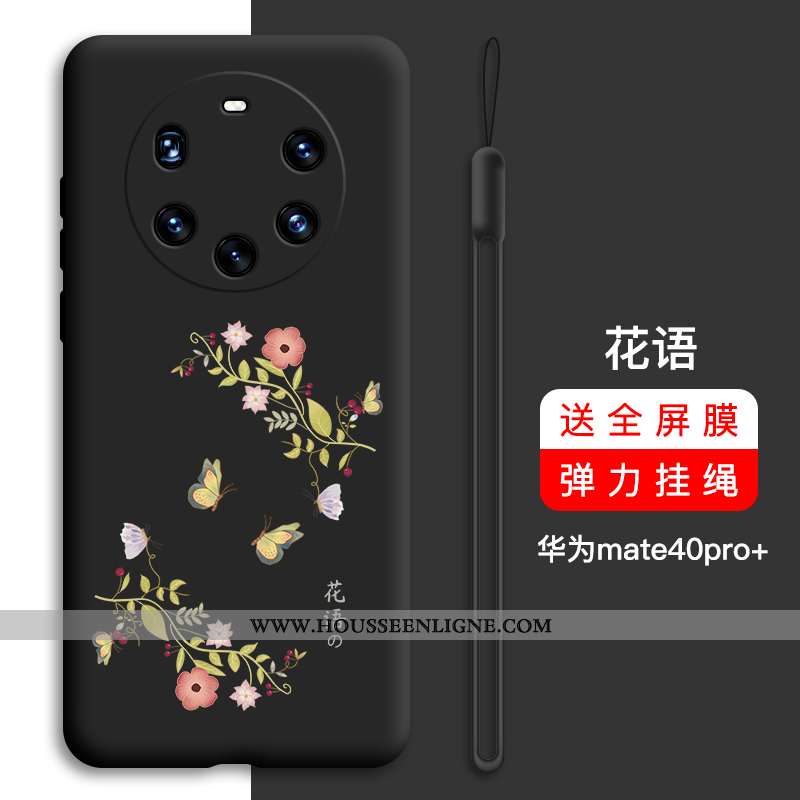 Coque Huawei Mate 40 Pro+ Protection Personnalité Net Rouge Nouveau Étui Incassable Silicone