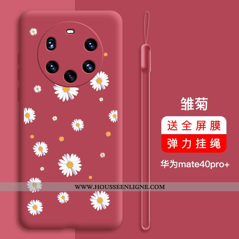 Coque Huawei Mate 40 Pro+ Protection Personnalité Net Rouge Nouveau Étui Incassable Silicone