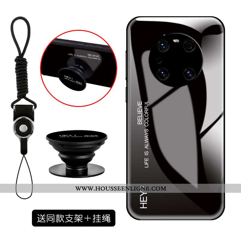Coque Huawei Mate 40 Pro Silicone Mode Tout Compris Étui Verre Téléphone Portable Rose