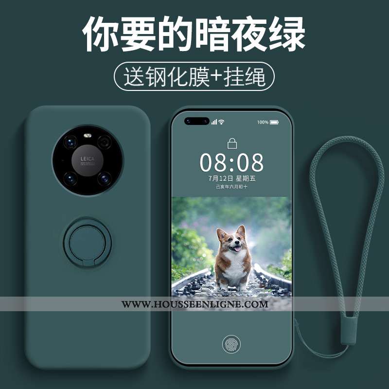 Coque Huawei Mate 40 Pro Tendance Fluide Doux Net Rouge Nouveau Incassable Étui Créatif Verte