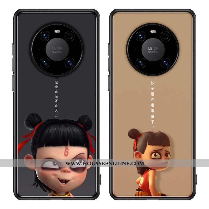 Coque Huawei Mate 40 Pro Tendance Silicone Kaki Téléphone Portable Verre Dessin Animé Khaki
