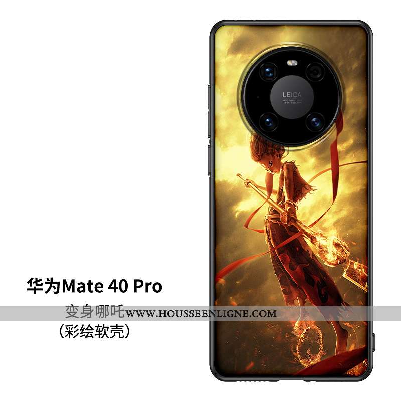 Coque Huawei Mate 40 Pro Tendance Silicone Kaki Téléphone Portable Verre Dessin Animé Khaki