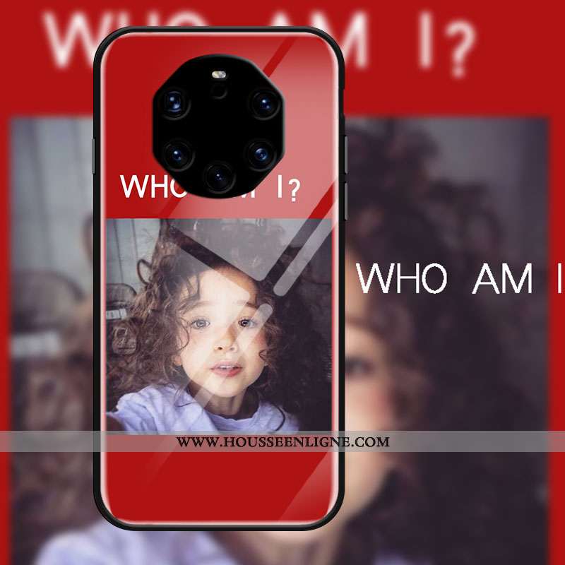 Coque Huawei Mate 40 Rs Créatif Protection Étui Verre Vent Rouge