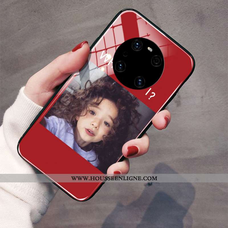 Coque Huawei Mate 40 Rs Créatif Protection Étui Verre Vent Rouge