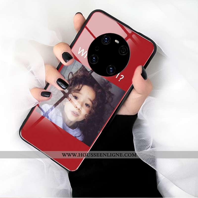 Coque Huawei Mate 40 Rs Créatif Protection Étui Verre Vent Rouge