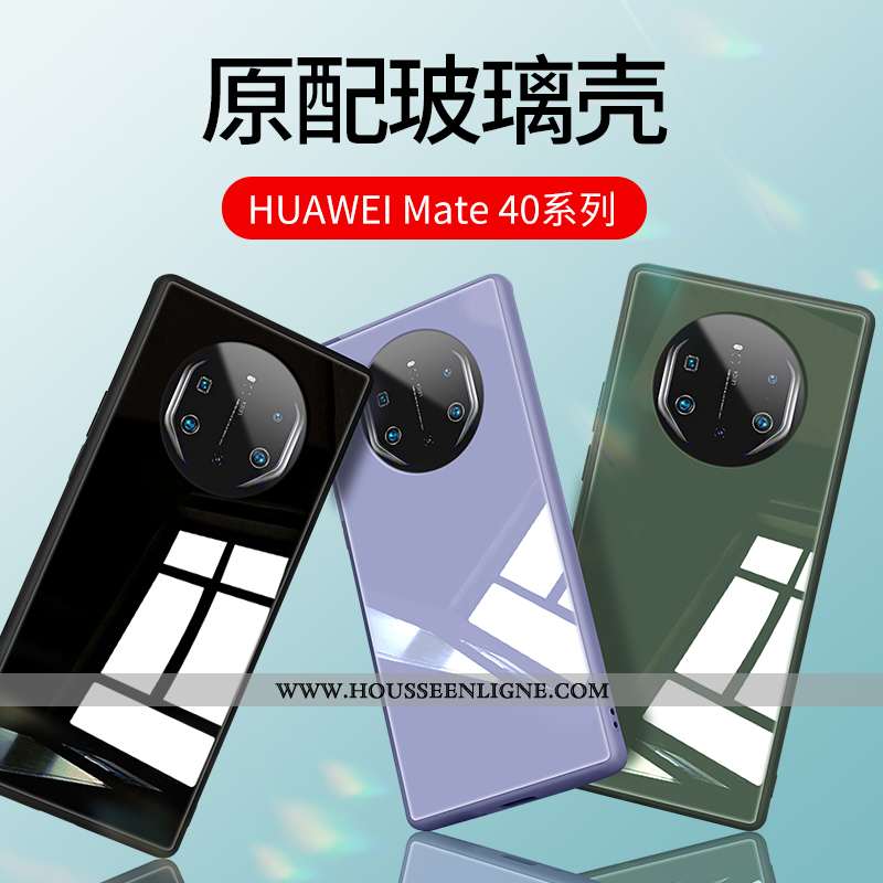 Coque Huawei Mate 40 Silicone Protection Bleu Téléphone Portable Verre Tendance