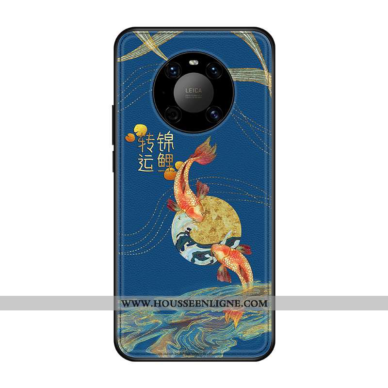 Coque Huawei Mate 40 Tendance Personnalité Net Rouge Style Chinois Luxe Nouveau Bleu