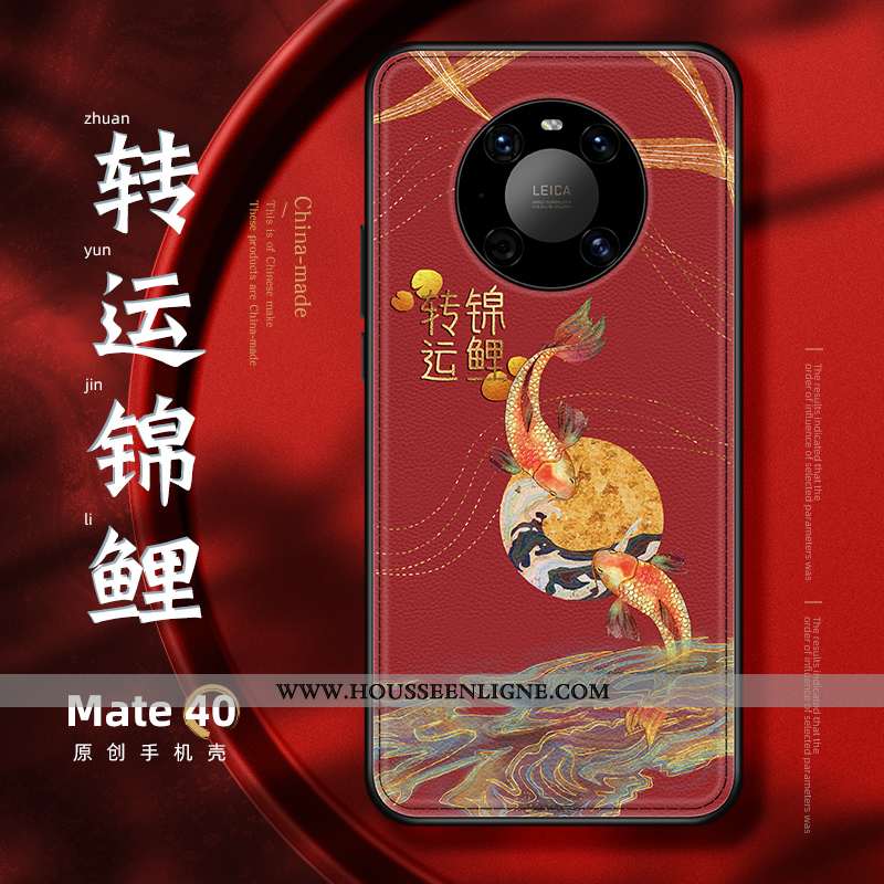 Coque Huawei Mate 40 Tendance Personnalité Net Rouge Style Chinois Luxe Nouveau Bleu