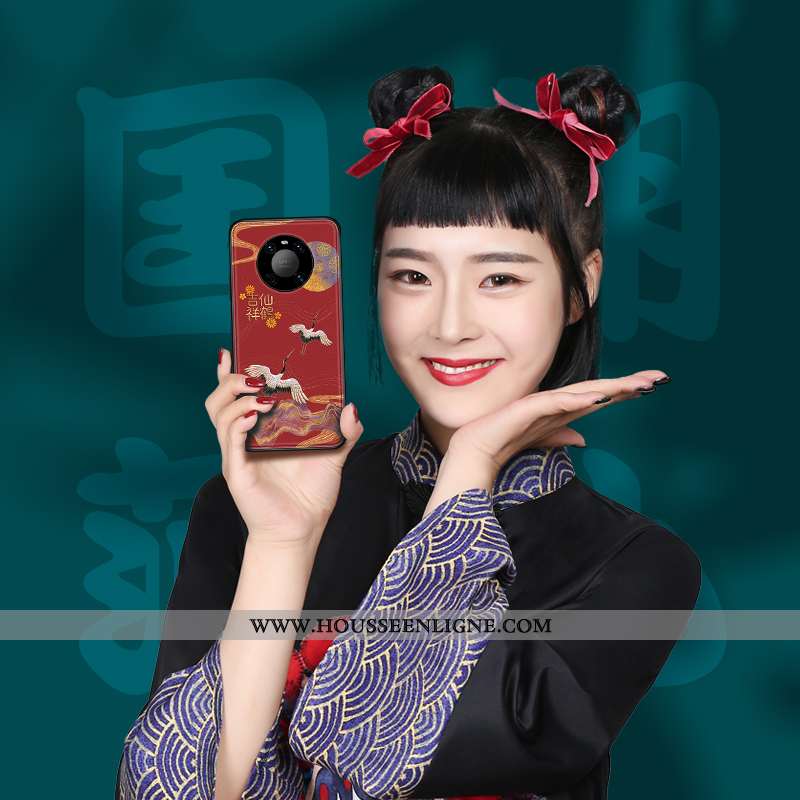 Coque Huawei Mate 40 Tendance Personnalité Net Rouge Style Chinois Luxe Nouveau Bleu