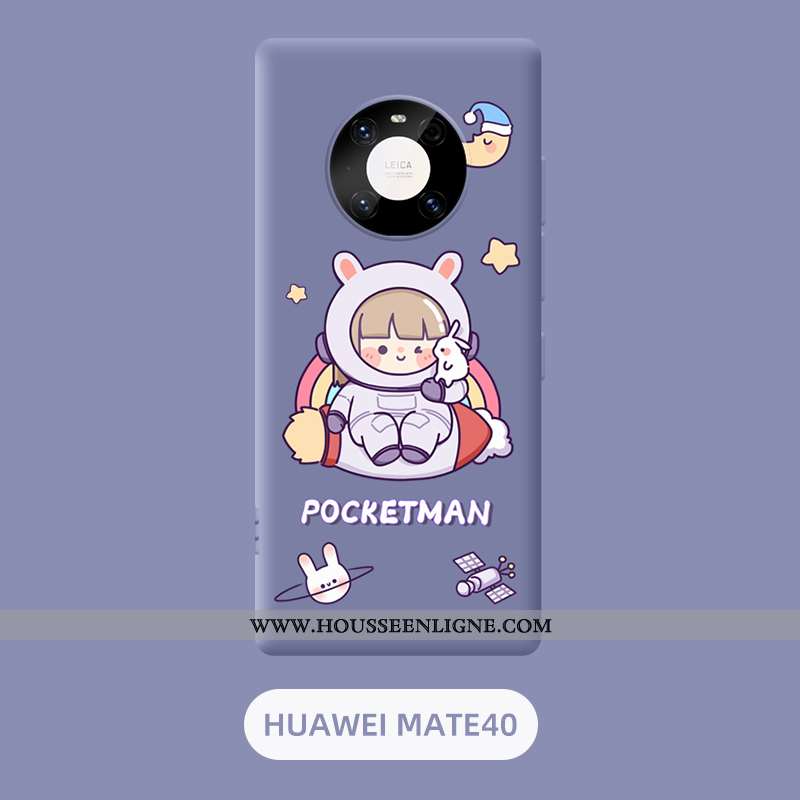 Coque Huawei Mate 40 Ultra Légère Dessin Animé Amoureux Silicone Téléphone Portable Rose