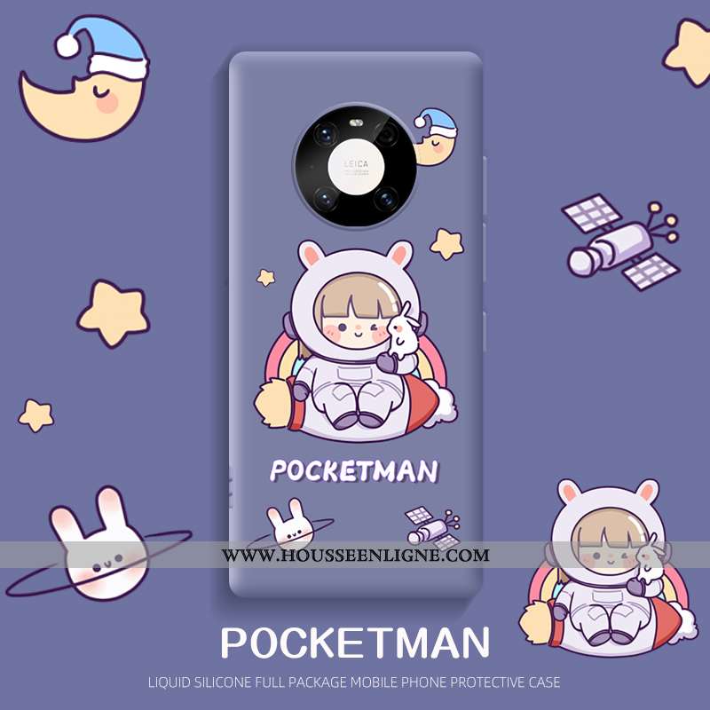 Coque Huawei Mate 40 Ultra Légère Dessin Animé Amoureux Silicone Téléphone Portable Rose