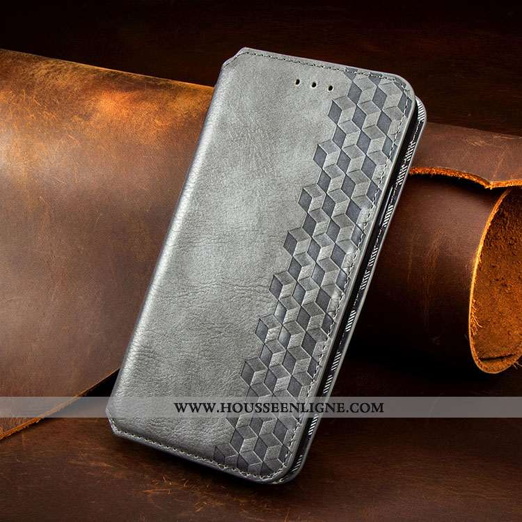 Coque Xiaomi Redmi 9 Protection Cuir Étui Vin Rouge Incassable Housse Bordeaux