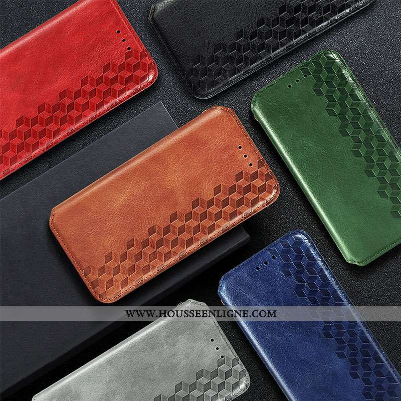 Coque Xiaomi Redmi 9 Protection Cuir Étui Vin Rouge Incassable Housse Bordeaux