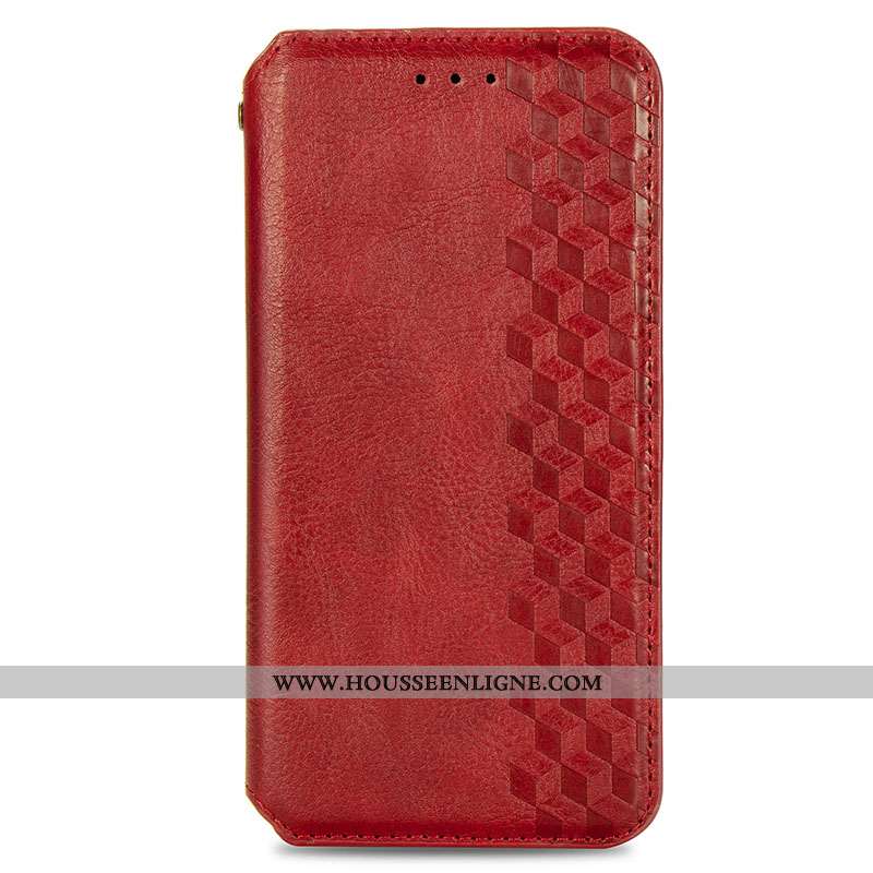 Coque Xiaomi Redmi 9 Protection Cuir Étui Vin Rouge Incassable Housse Bordeaux